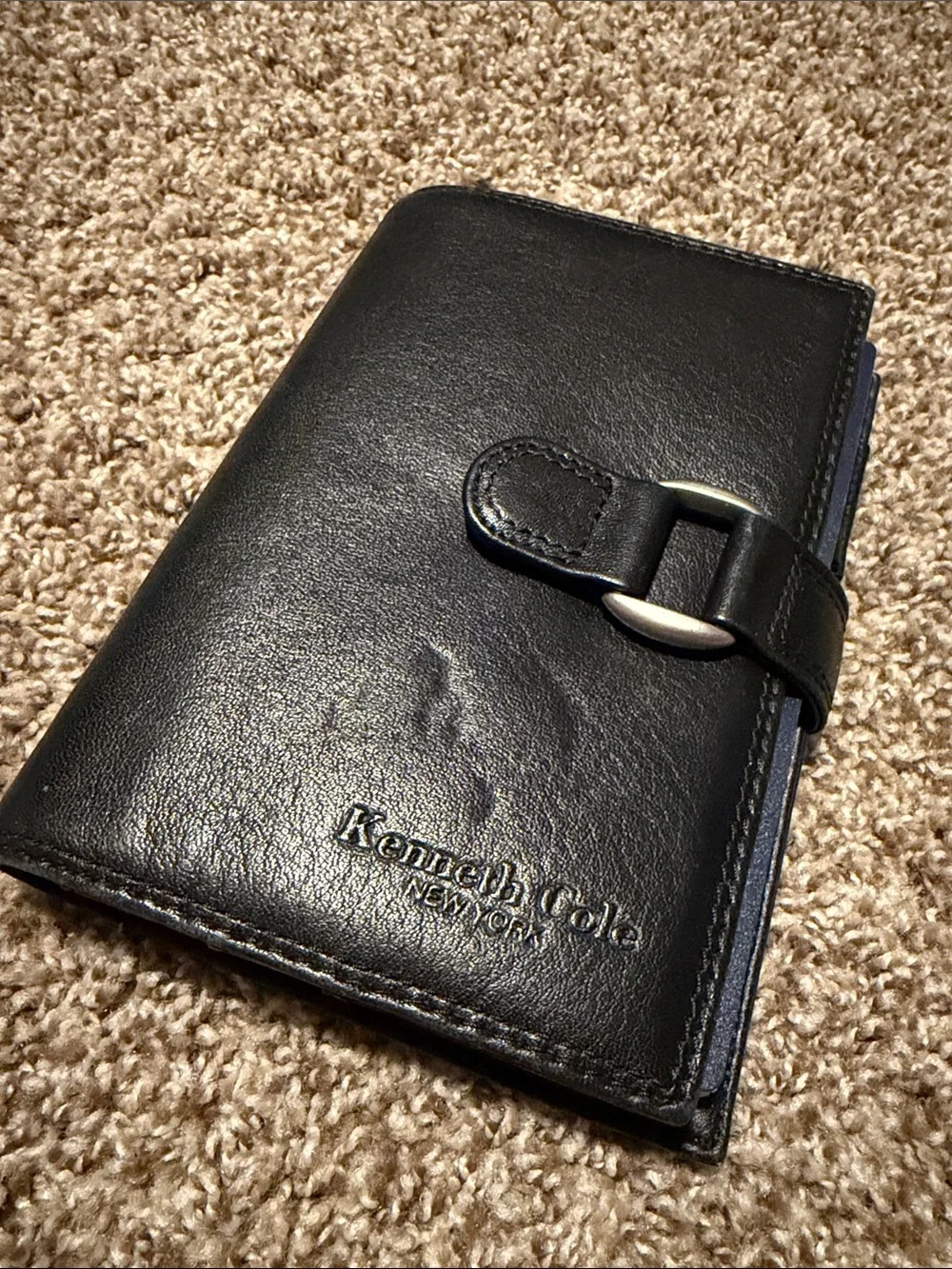 Kenneth Cole New York leather planner cover w/notebook - EUC!